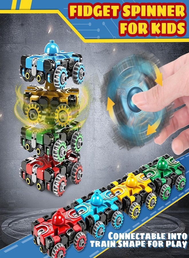 3 قطع من أدوات التململ، روبوت هادئ بتصميم قابل للتحويل للعب الإبداعي، جيب محمول - Image 4